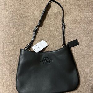 Coach Black Leather Shoulder Bag